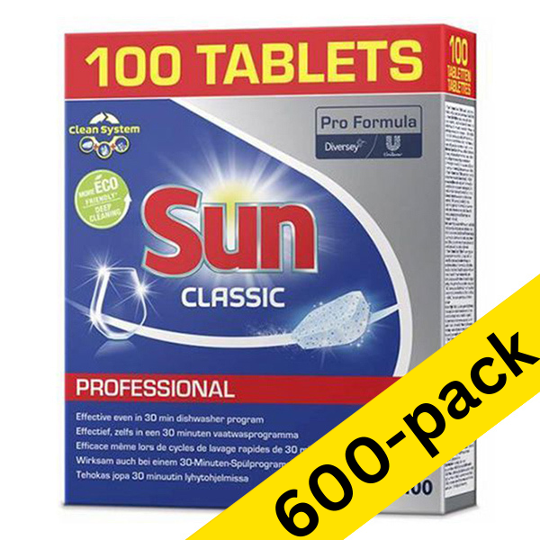 Dishwasher tablets 600-pack | Sun Professional Classic SSU00099 - 1