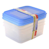 Sunware Club Cuisine transparent/blue freezer containers set, 1.2 litres 76600663 216784 - 4