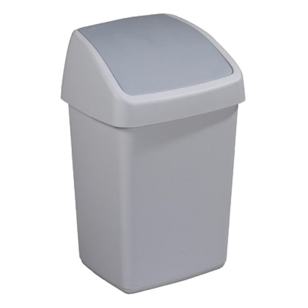Sunware Delta grey waste bin with swing lid, 10 litres 13301025 400712 - 1