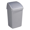 Sunware Delta grey waste bin with swing lid, 25 liters