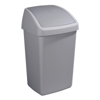 Sunware Delta grey waste bin with swing lid, 50 litres 13500525 400714