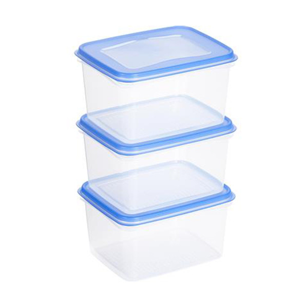 Freezer container set (1.5 litre, transparent/blue) | Sunware Club Cuisine 216783 - 1