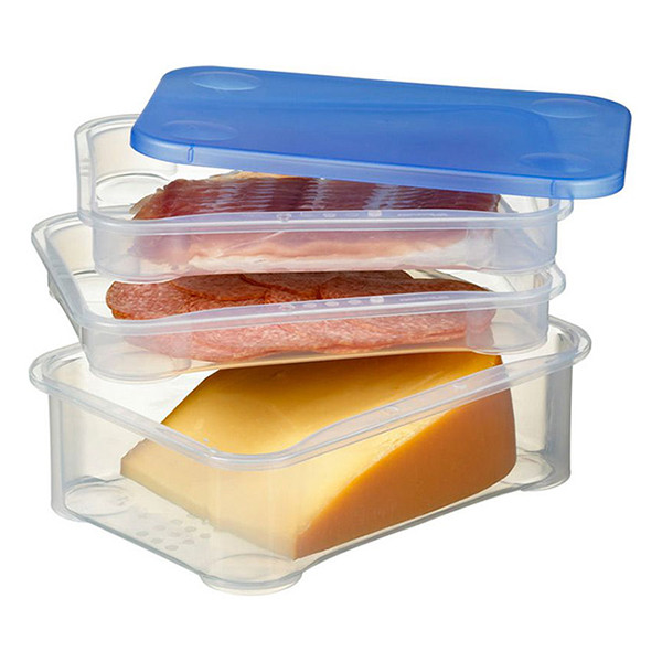 Meat/cheese container (transparent/blue) | Sunware Club Cuisine 216792 - 2