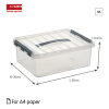 Sunware Q-line transparent storage box, 12 litres 78600609 216531 - 2