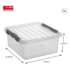 Sunware Q-line transparent storage box, 18 litres 81000609 216540 - 2