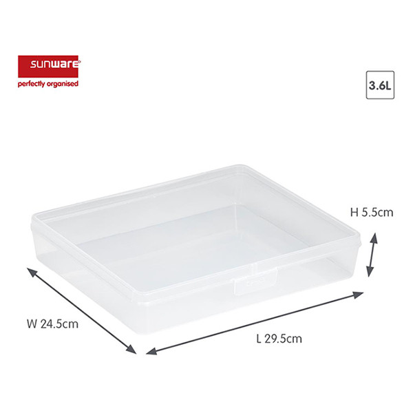 Sunware Q-line transparent storage box, 3.6 litres 84300409 216568 - 2