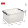 Sunware Q-line transparent storage box, 36 litres 78500609 216536 - 2