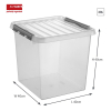 Sunware Q-line transparent storage box, 38 litres 81200609 216542 - 2