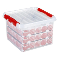 Sunware Q-line transparent storage box for Christmas decorations, 26 litres 81411605 216570