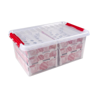 Sunware Q-line transparent storage box for Christmas decorations, 45 litres 216573