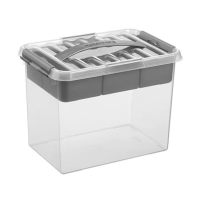 Sunware Q-line transparent storage box with insert, 9 litres 79300409 216762