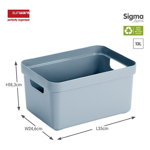 Sunware Sigma Home small storage box blue-grey, 13 litres 216766 - 2