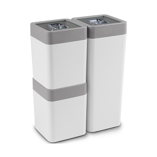 Sunware Sigma Home white/grey storage canister set, 0.6 & 1.4 litres 99942681 216780 - 1