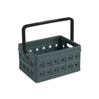Sunware Square  anthracite/black folding crate with handle, 24 litres 57500636 216558