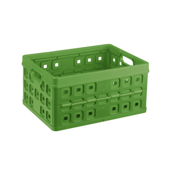 Sunware Square  natural green folding crate, 32 litre 57000661 216548 - 1