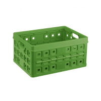 Sunware Square  natural green folding crate, 32 litre 57000661 216548