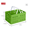 Sunware Square natural green/white folding crate with handle, 32 litres 57100661 216550 - 2