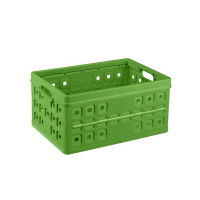 Sunware Square nature-green folding crate, 46 litres 57300661 216555