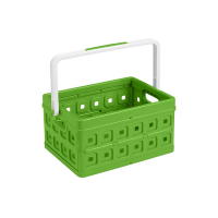 Sunware Square nature-green/white folding crate with handle, 24 litres 57500606 216556