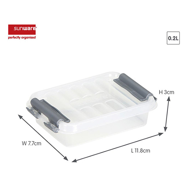 Storage box 0.2L | transparent | Sunware Q-line 216524 - 2