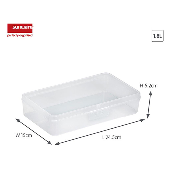 Storage box 1.8L | transparent | Sunware Q-line 216567 - 2