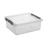 Storage box 25L | transparent | Sunware Q-line 216535