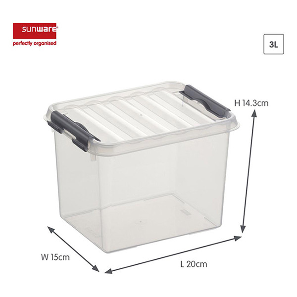 Storage box 3L | transparent | Sunware Q-line 216527 - 2
