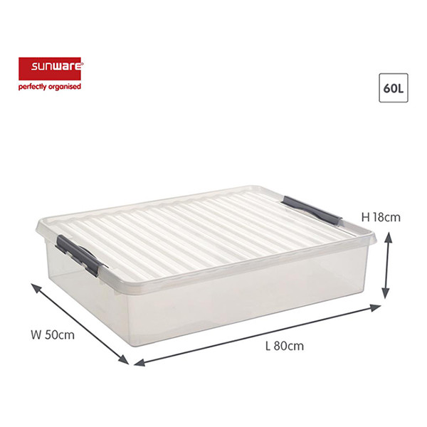 Storage box 60L | transparent | Sunware Q-line 216543 - 2
