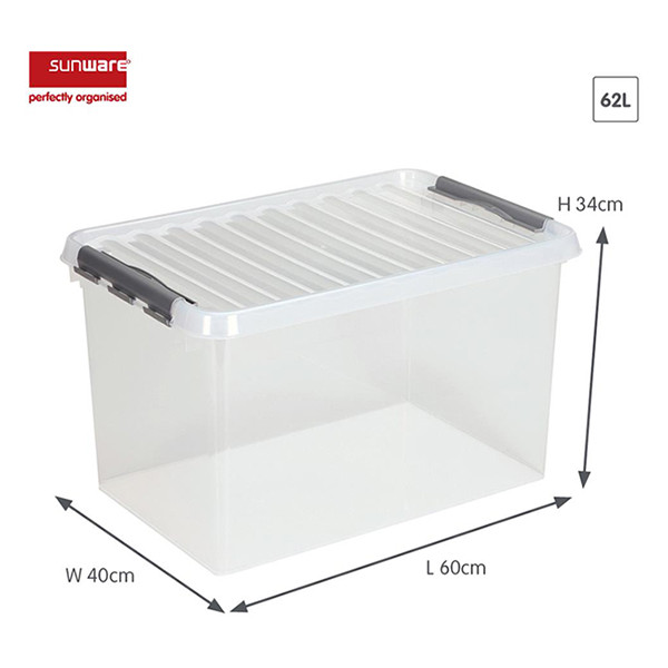 Storage box 62L | transparent | Sunware Q-line 216538 - 2