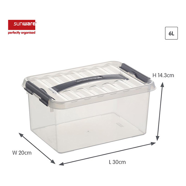 Storage box 6L | transparent | Sunware Q-line 216529 - 2