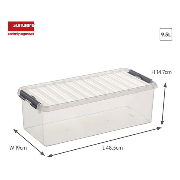 Storage box 9.5L | transparent | Sunware Q-line 216534 - 2