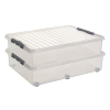 Storage box on rollers 60L | transparent | Sunware Q-line 216760 - 3
