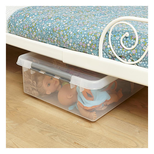 Storage box on rollers 60L | transparent | Sunware Q-line 216760 - 6