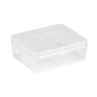 Storage box with 4 compartments | transparent | Sunware Q-line 216521
