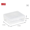 Storage box with 4 compartments | transparent | Sunware Q-line 216521 - 2