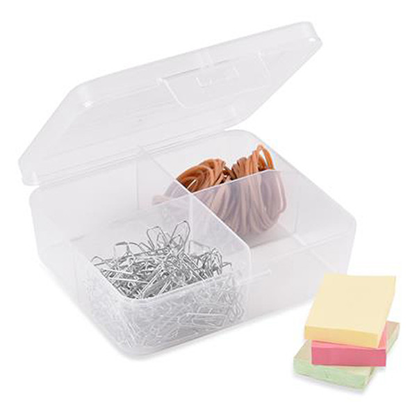 Storage box with 4 compartments | transparent | Sunware Q-line 216521 - 3
