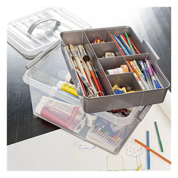 Storage box with insert 15L | transparent | Sunware Q-line 216761 - 6