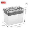 Storage box with insert 9L | transparent | Sunware Q-line 216762 - 2