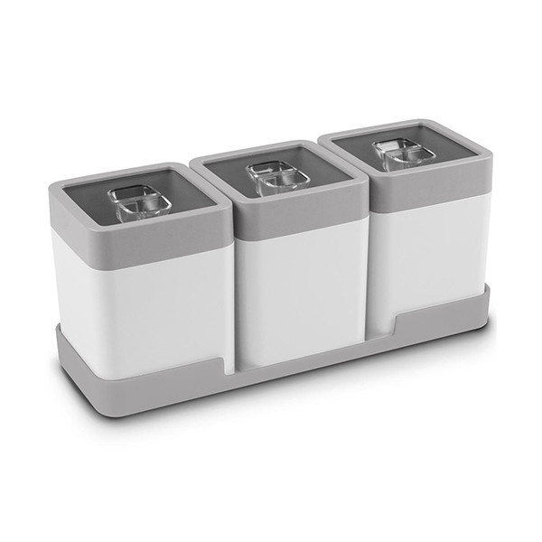 Storage canister set (0.6 litre, white/grey) | Sunware Sigma Home 216779 - 1