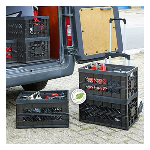 Storage crate (45 litre, black) | Sunware Folding Heavy Duty 216559 - 5