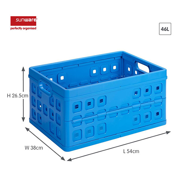 Storage crate (46 litre, blue) | Sunware Folding 216552 - 2