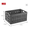 Storage crate (46 litre, grey) | Sunware Folding 216554 - 2