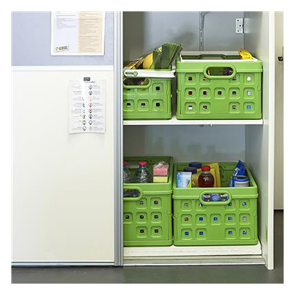 Storage crate with handles (32 litre, green) | Sunware Folding 216550 - 3