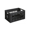 Sunware black heavy duty folding crate, 45 litres