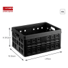 Sunware black square folding crate, 32 litre 57000612 216546 - 2