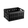 Sunware black square folding crate, 32 litre 57000612 216546 - 1