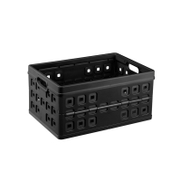 Sunware black square folding crate, 46 litres 57300612 216553