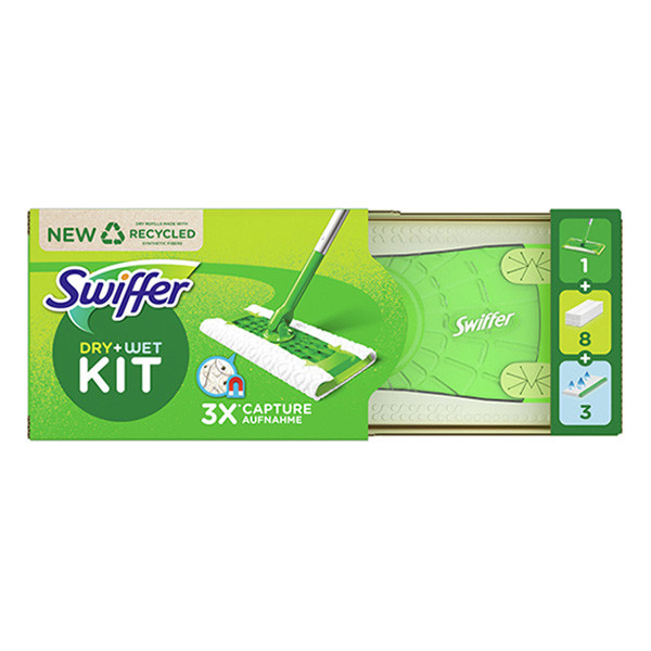 Floor Dry & Wet Kit + 11 cleaning cloths | Swiffer SSW00533 - 1