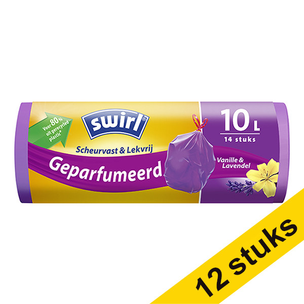 Swirl Bin bag 10L with drawstring | Swirl Scented 14-pack x12  SSW00097 - 1