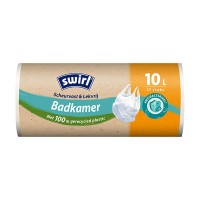 Bin bag (10L) with handle | Swirl Antibacterial Bathroom | 37-pack